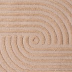 BIANCA - Tapis rond moderne beige à relief - BIA159BEI BIANCA