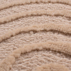 BIANCA - Tapis rond moderne beige à relief - BIA159BEI BIANCA