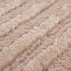 BIANCA - Tapis rond moderne beige à relief - BIA159BEI BIANCA