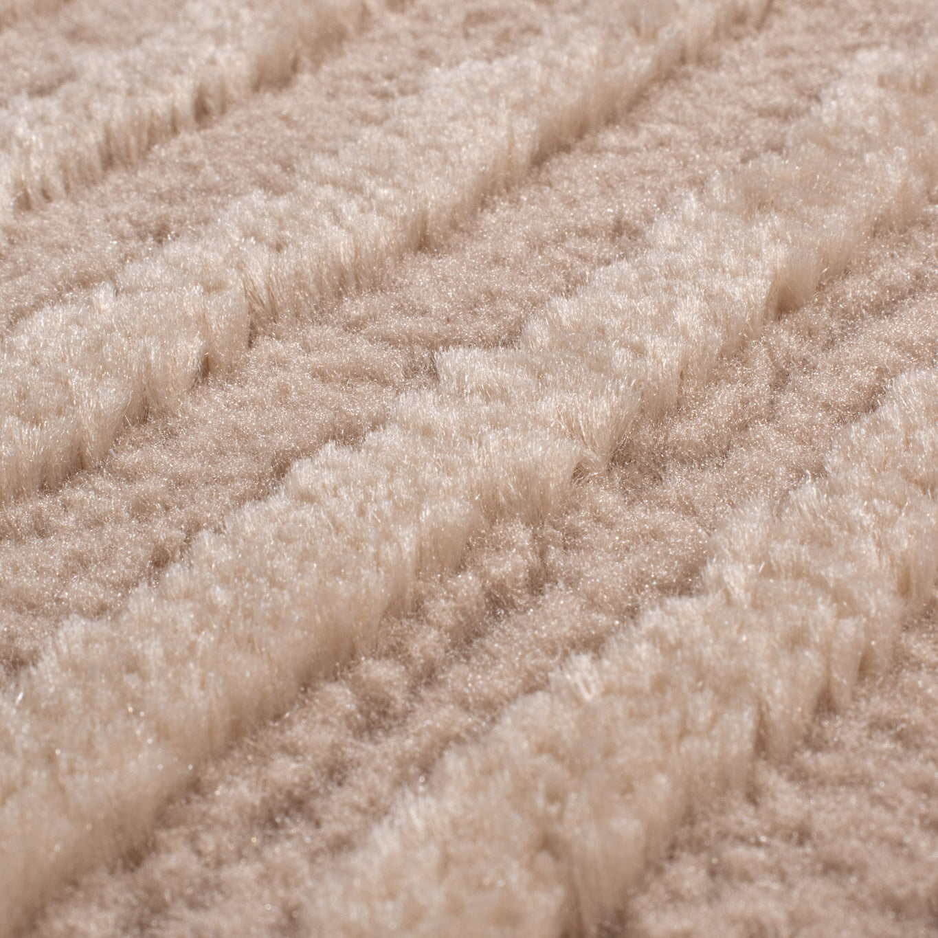 BIANCA - Tapis rond moderne beige à relief - BIA159BEI BIANCA