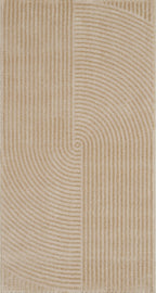 Tapis motif géométrique poils en relief beige : BIA159BEI BIANCA