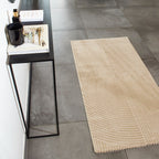 Tapis motif géométrique poils en relief beige : BIA159BEI BIANCA