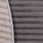 BIANCA - Tapis rond moderne gris à relief - BIA159GRI BIANCA
