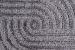 Tapis motif géométrique poils en relief gris : BIA159GRI BIANCA