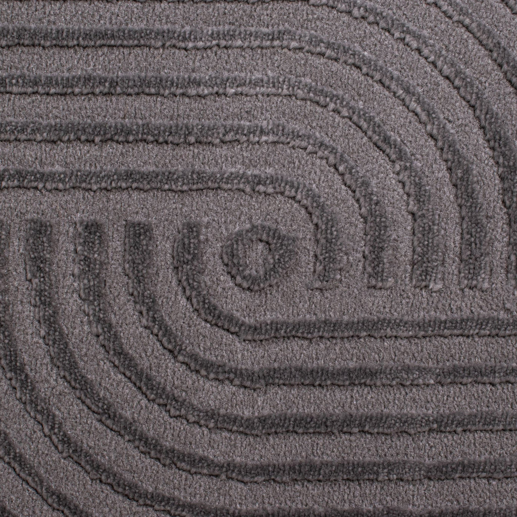BIANCA - Tapis rond moderne gris à relief - BIA159GRI BIANCA