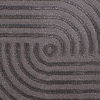 BIANCA - Tapis rond moderne gris à relief - BIA159GRI BIANCA