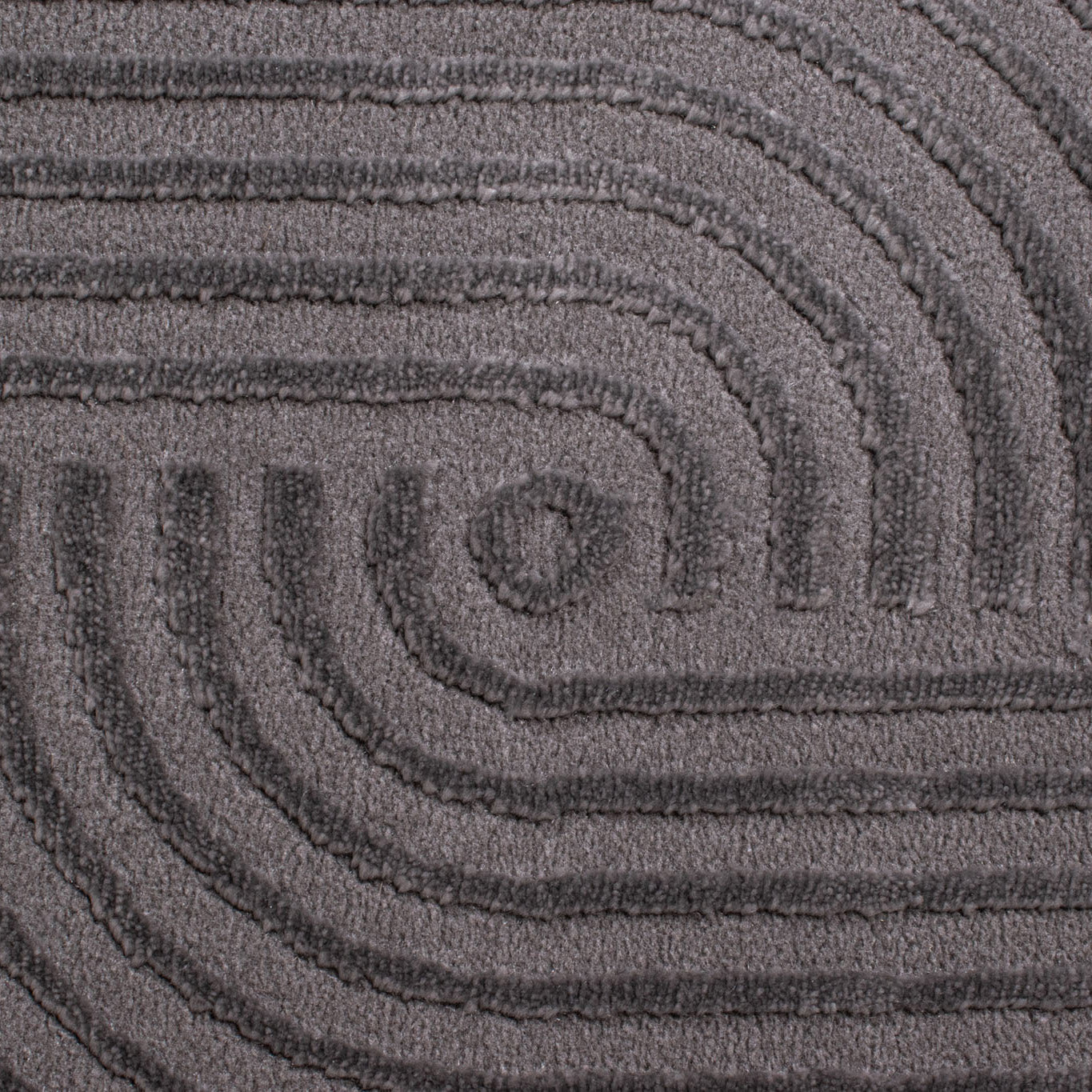BIANCA - Tapis rond moderne gris à relief - BIA159GRI BIANCA