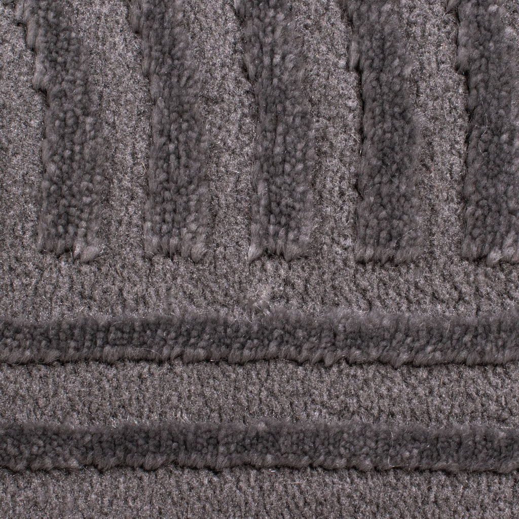 BIANCA - Tapis rond moderne gris à relief - BIA159GRI BIANCA