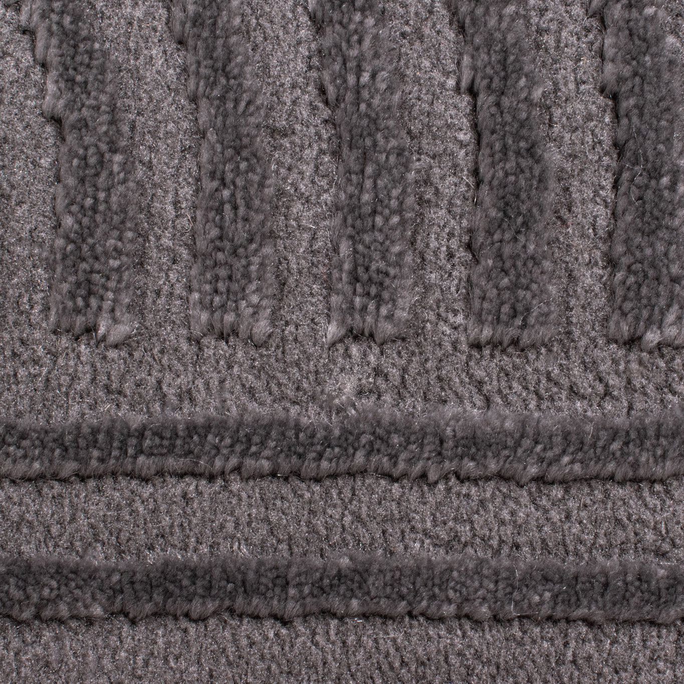 BIANCA - Tapis rond moderne gris à relief - BIA159GRI BIANCA