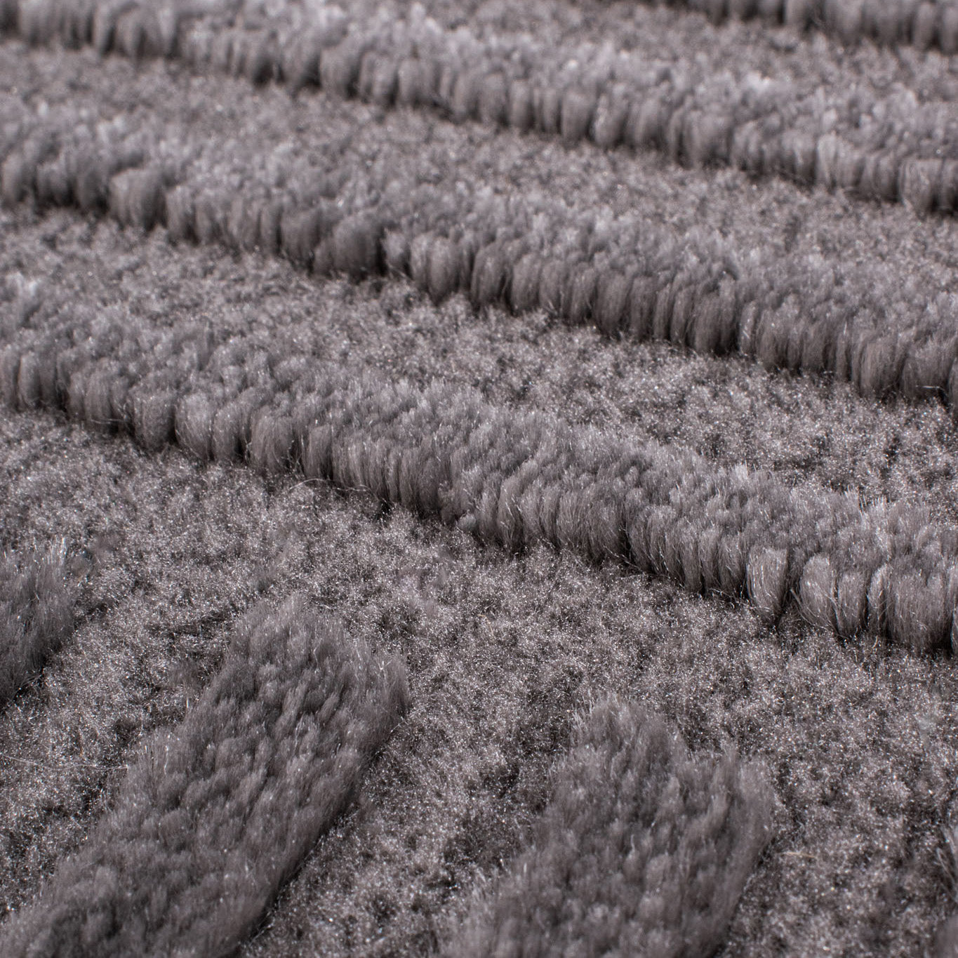 BIANCA - Tapis rond moderne gris à relief - BIA159GRI BIANCA