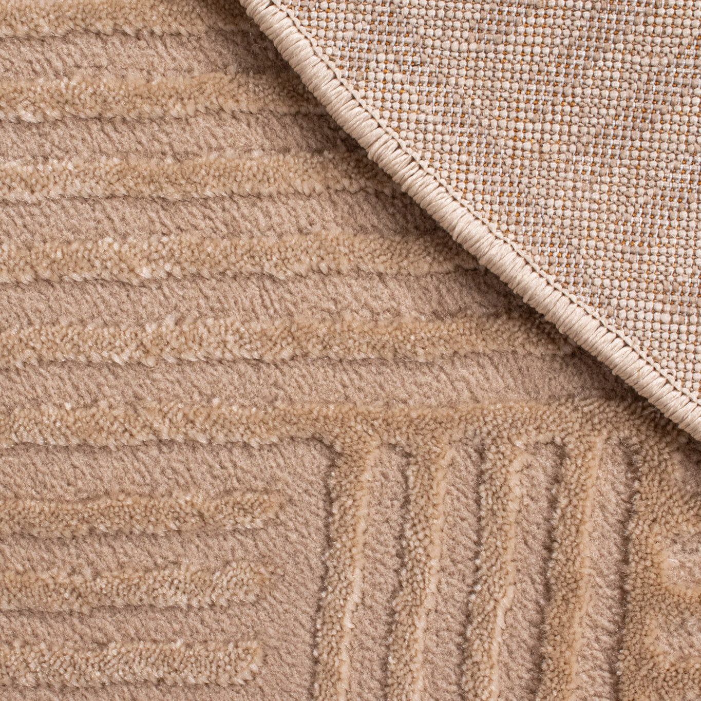 BIANCA - Tapis rond salon moderne crème - BIA160CRE BIANCA