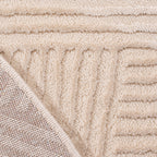 BIANCA - Tapis rond salon moderne crème - BIA160CRE BIANCA