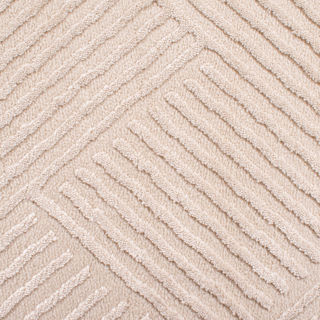 BIANCA - Tapis rond salon moderne crème - BIA160CRE BIANCA
