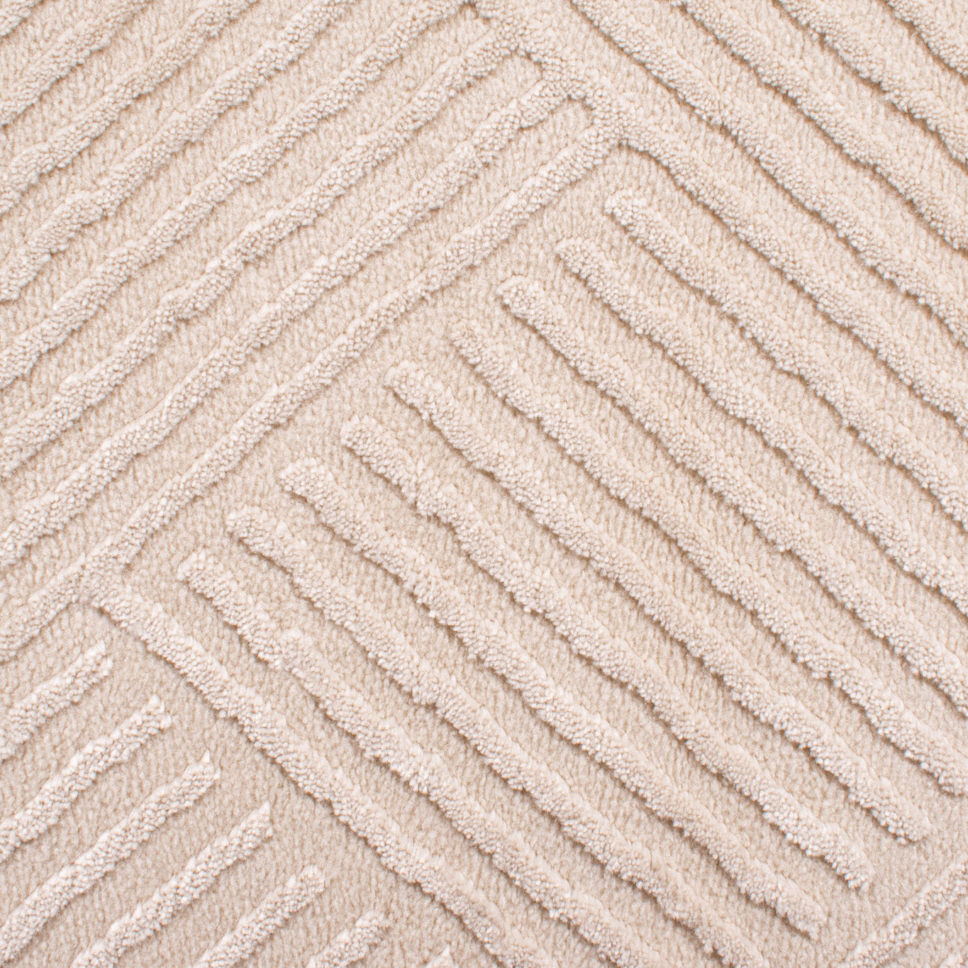 BIANCA - Tapis rond salon moderne crème - BIA160CRE BIANCA