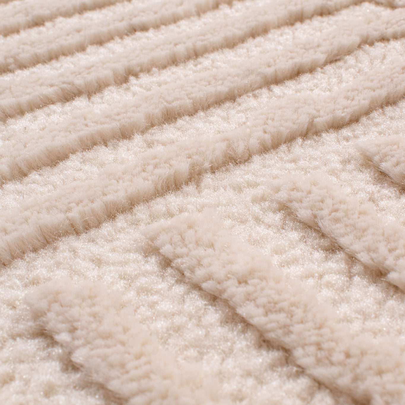 BIANCA - Tapis rond salon moderne crème - BIA160CRE BIANCA