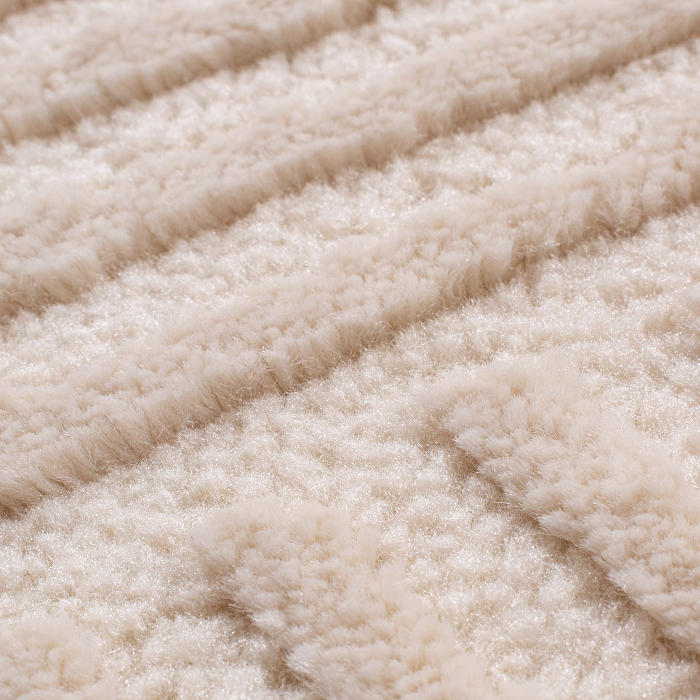BIANCA - Tapis rond salon moderne crème - BIA160CRE BIANCA