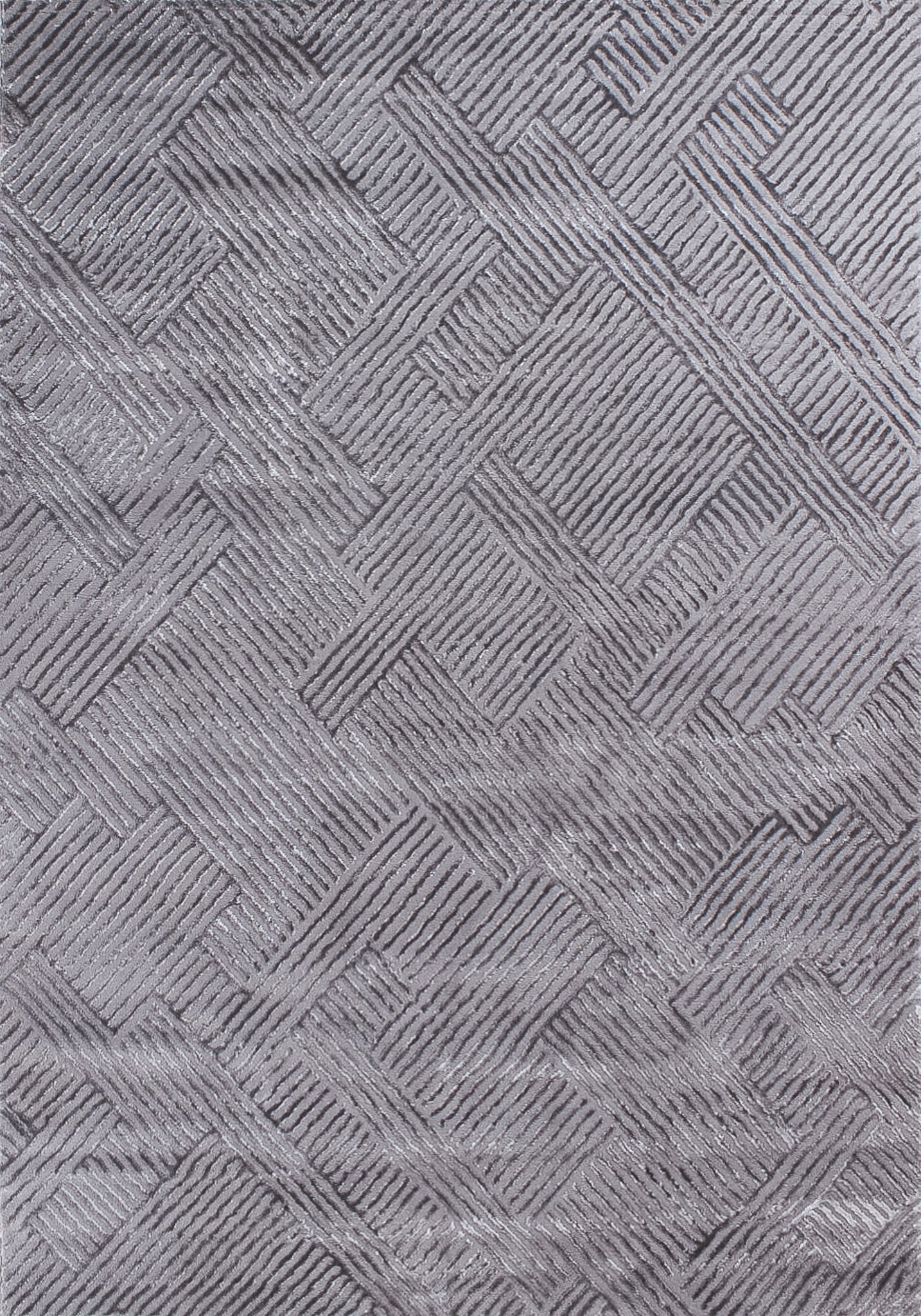 Tapis intérieur poils en relief gris : BIA160GRI BIANCA