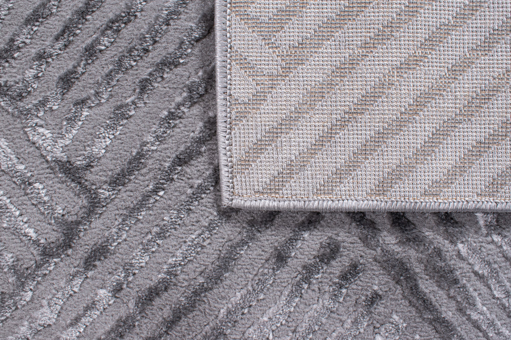 Tapis intérieur poils en relief gris : BIA160GRI BIANCA