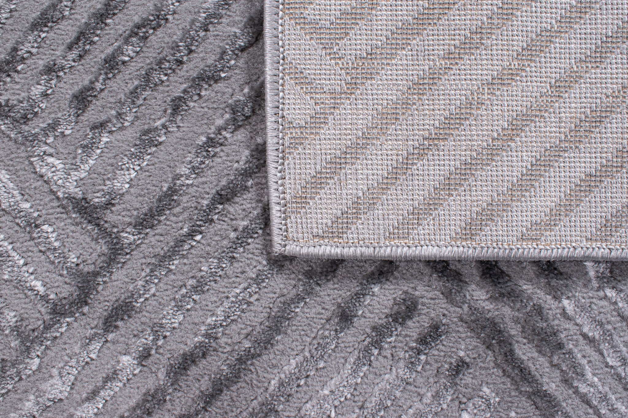 Tapis intérieur poils en relief gris : BIA160GRI BIANCA