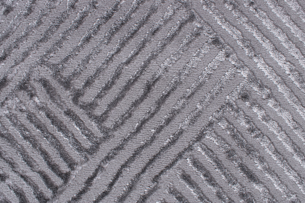 Tapis intérieur poils en relief gris : BIA160GRI BIANCA