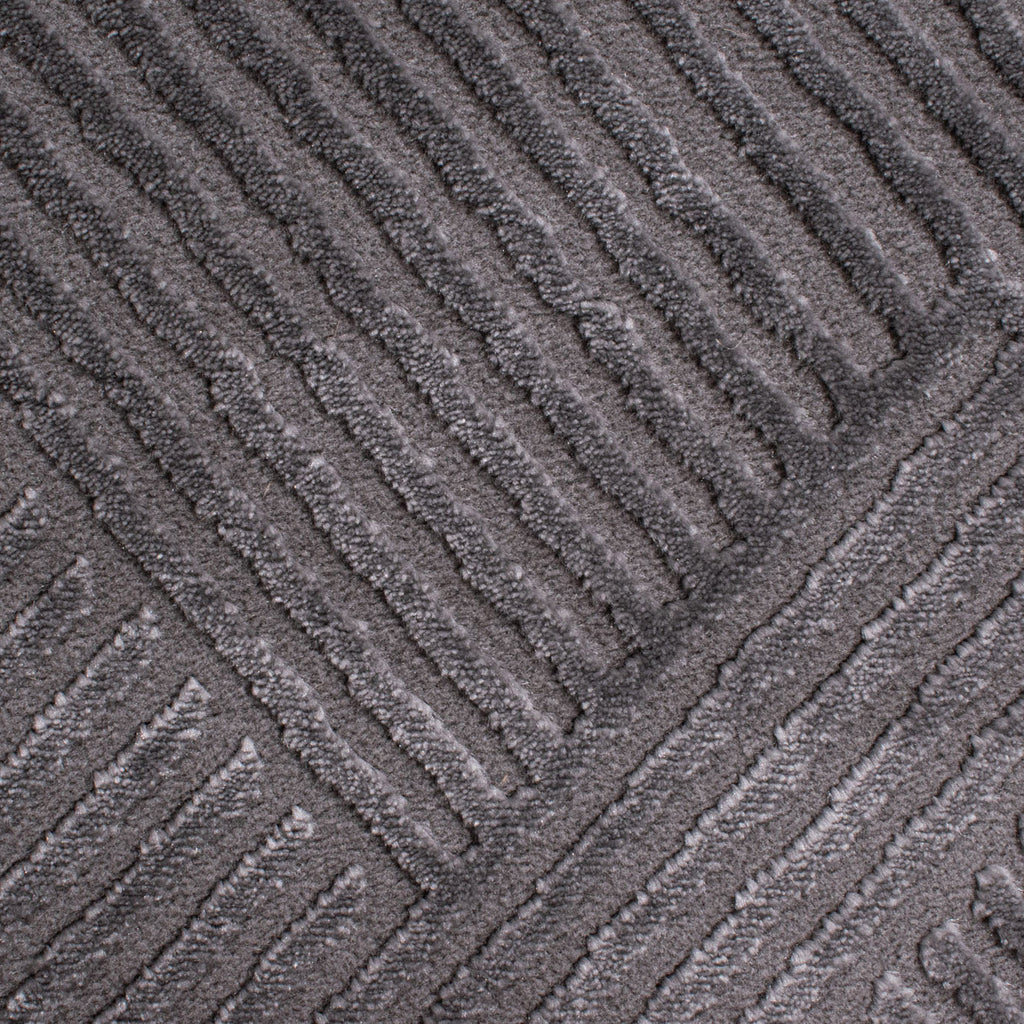 BIANCA - Tapis rond salon moderne gris - BIA160GRI BIANCA