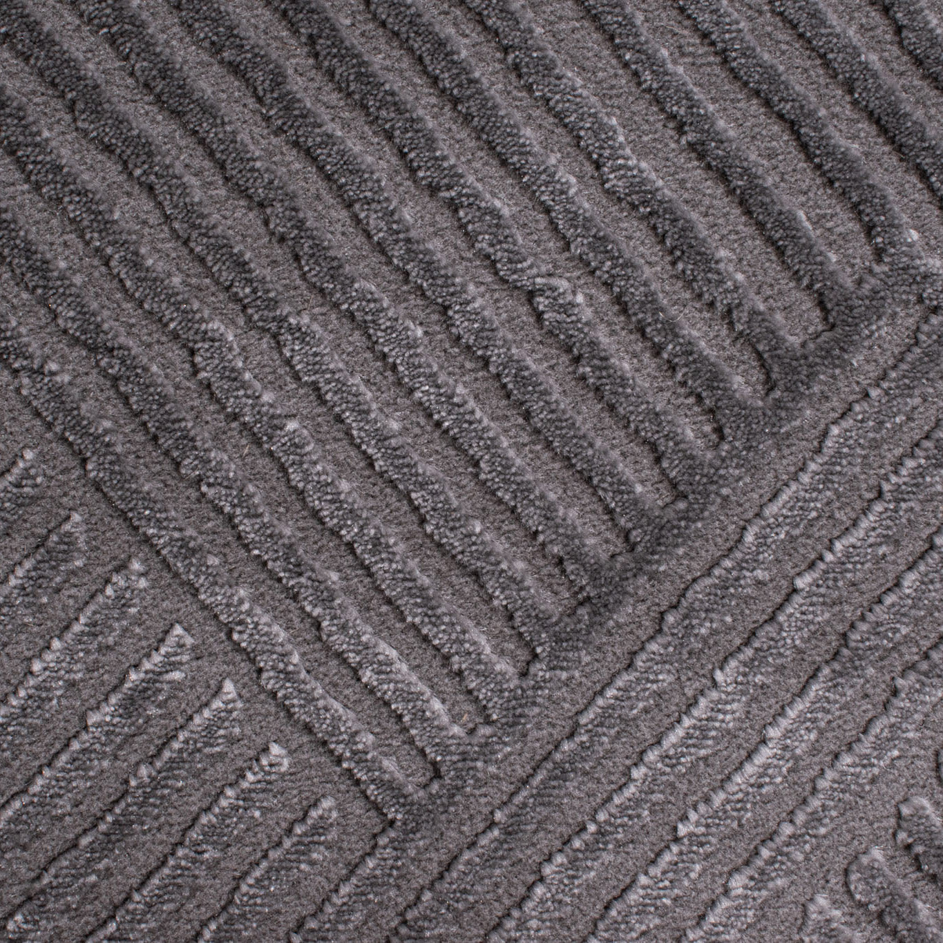 BIANCA - Tapis rond salon moderne gris - BIA160GRI BIANCA