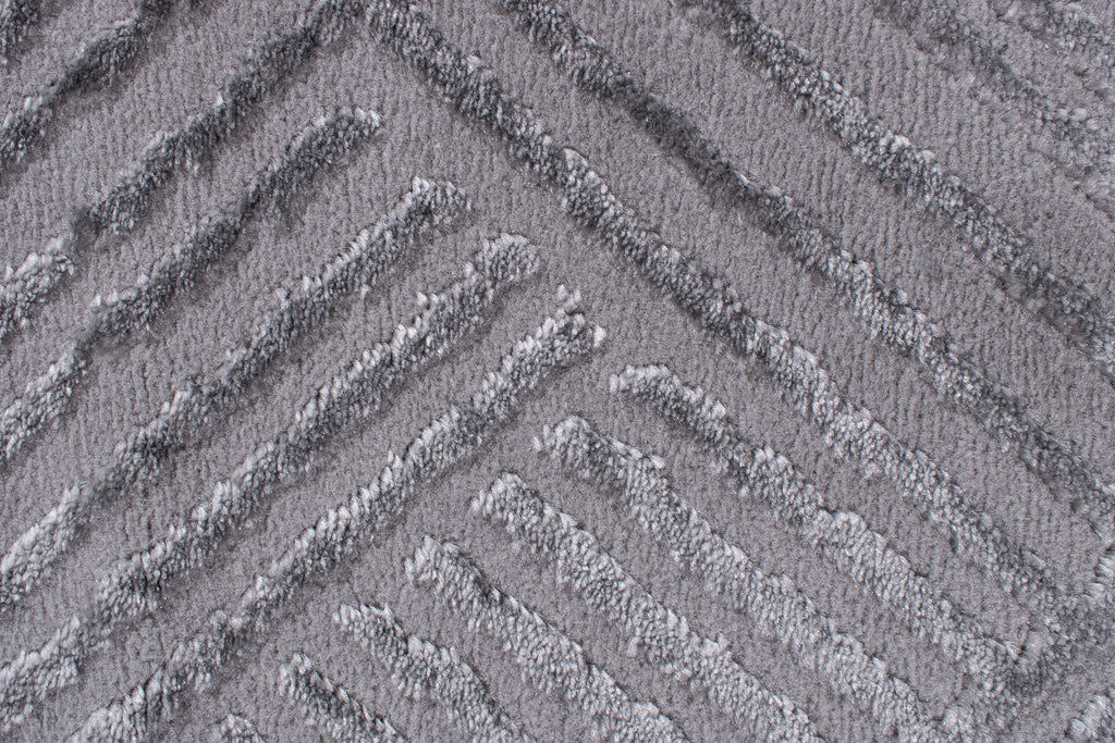 Tapis intérieur poils en relief gris : BIA160GRI BIANCA