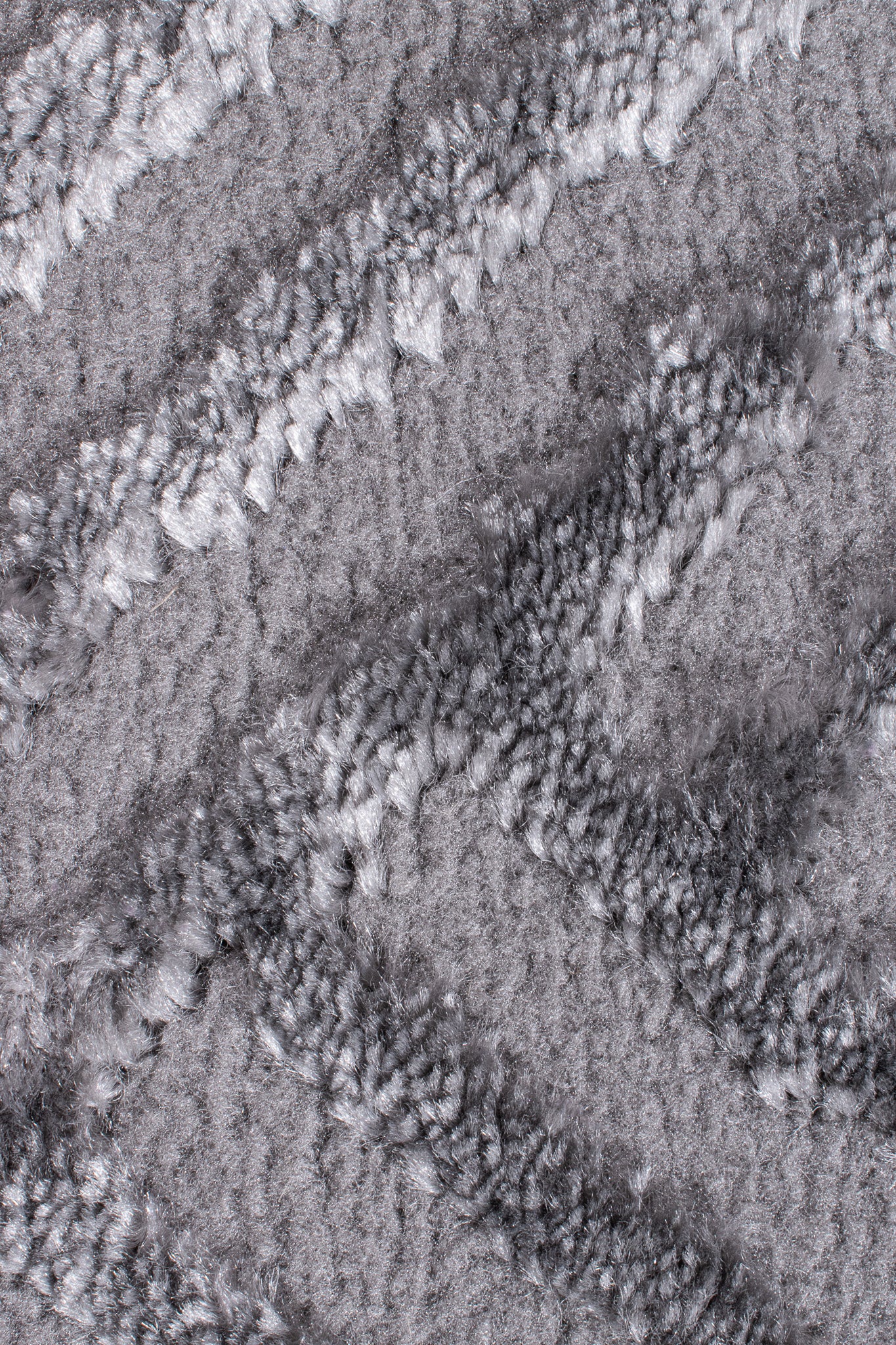 Tapis intérieur poils en relief gris : BIA160GRI BIANCA