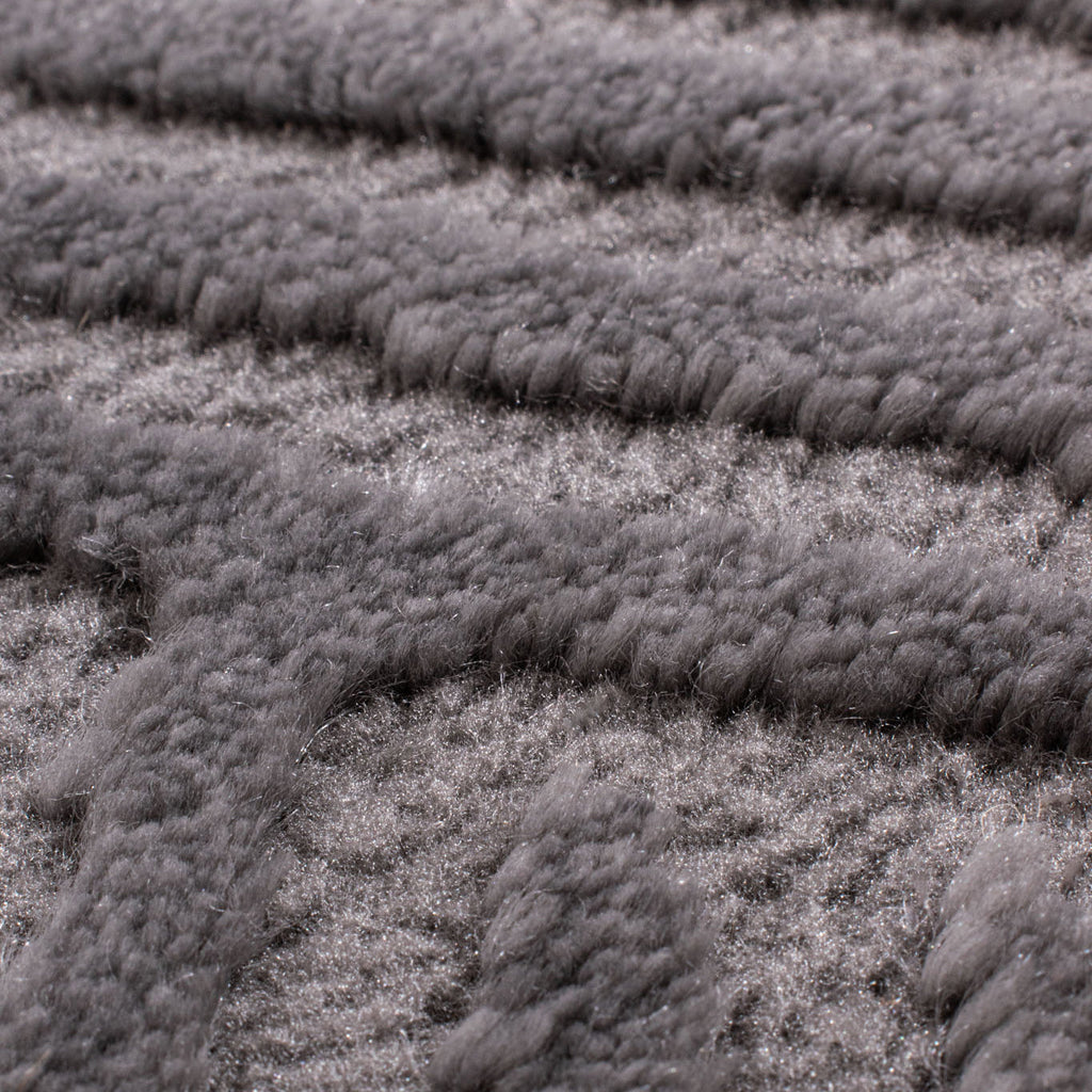 BIANCA - Tapis rond salon moderne gris - BIA160GRI BIANCA