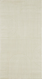 Tapis motif en relief crème : BIA163CRE BIANCA