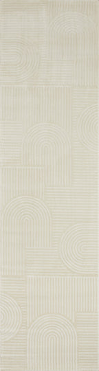 Tapis motif en relief crème : BIA163CRE BIANCA