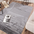 BIANCA - Tapis salon gris à motif arc - BIA163GRI BIANCA