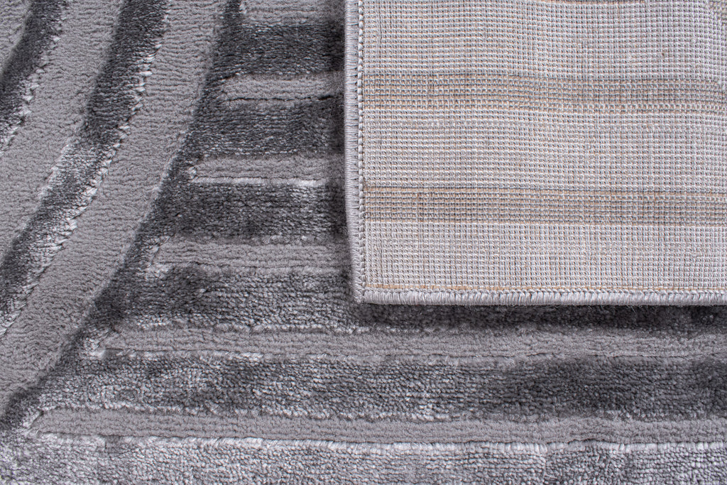 Tapis motif en relief gris : BIA163GRI BIANCA