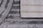 Tapis motif en relief gris : BIA163GRI BIANCA