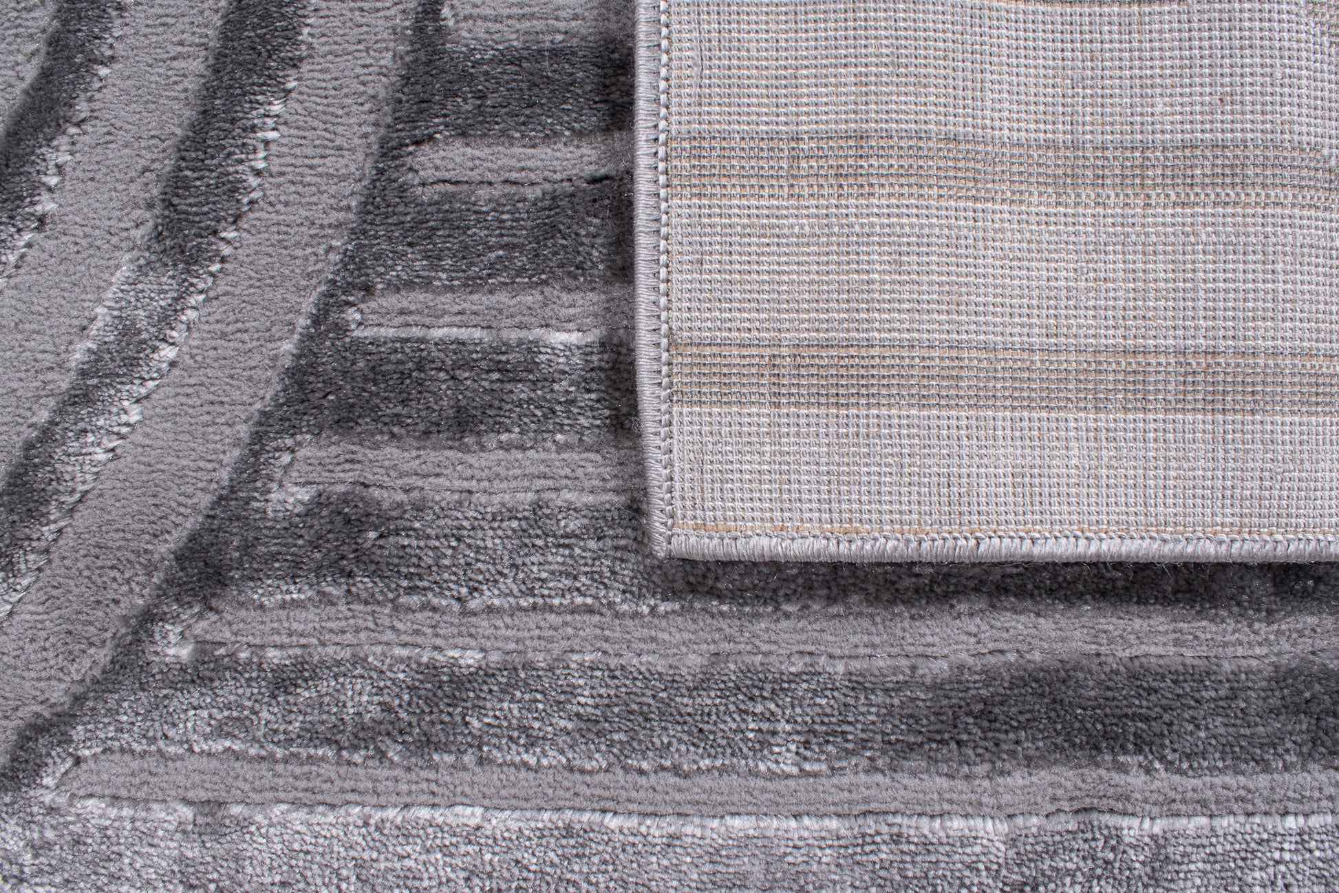 Tapis motif en relief gris : BIA163GRI BIANCA