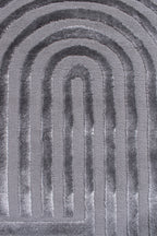 Tapis motif en relief gris : BIA163GRI BIANCA