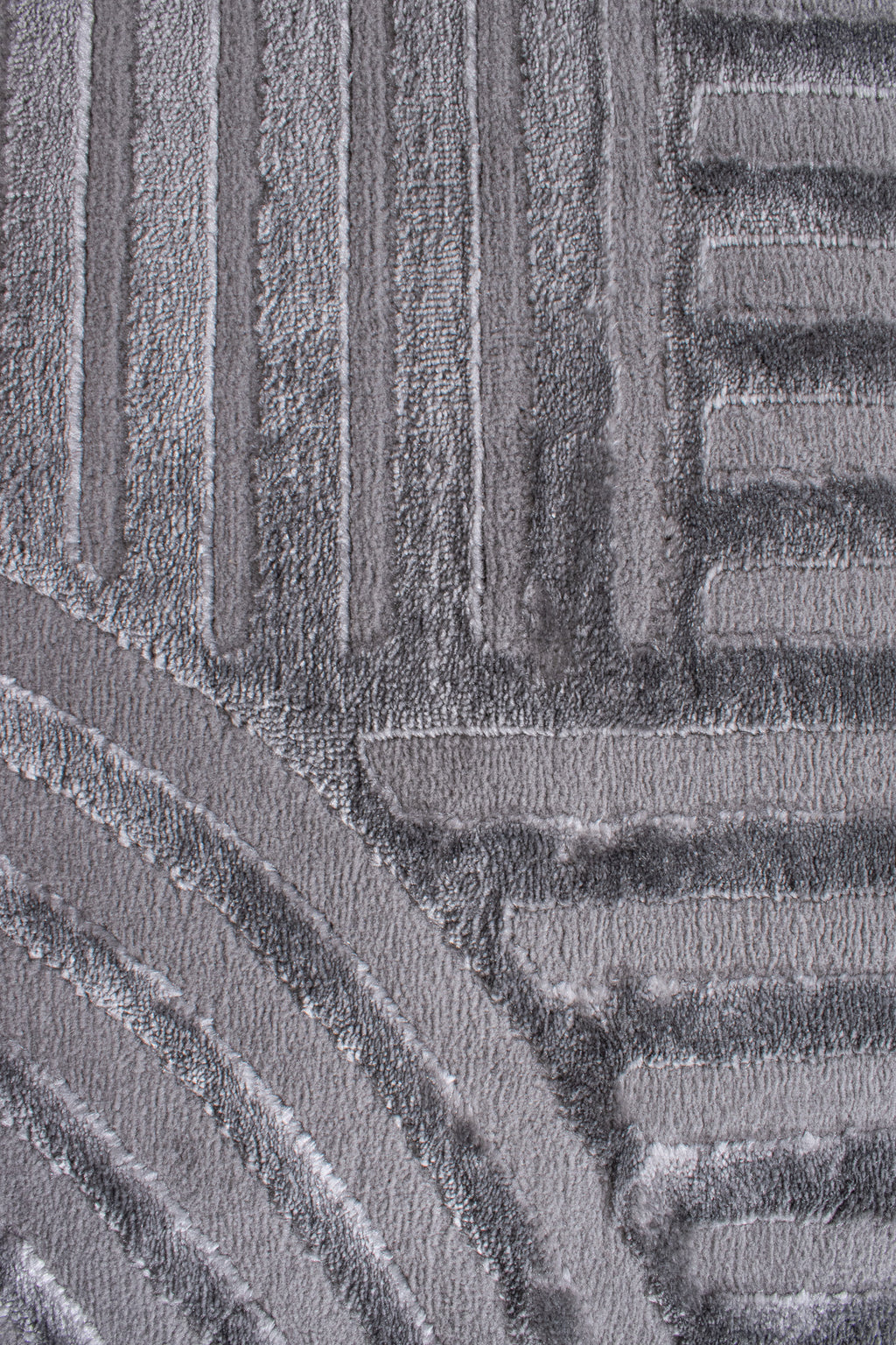 Tapis motif en relief gris : BIA163GRI BIANCA