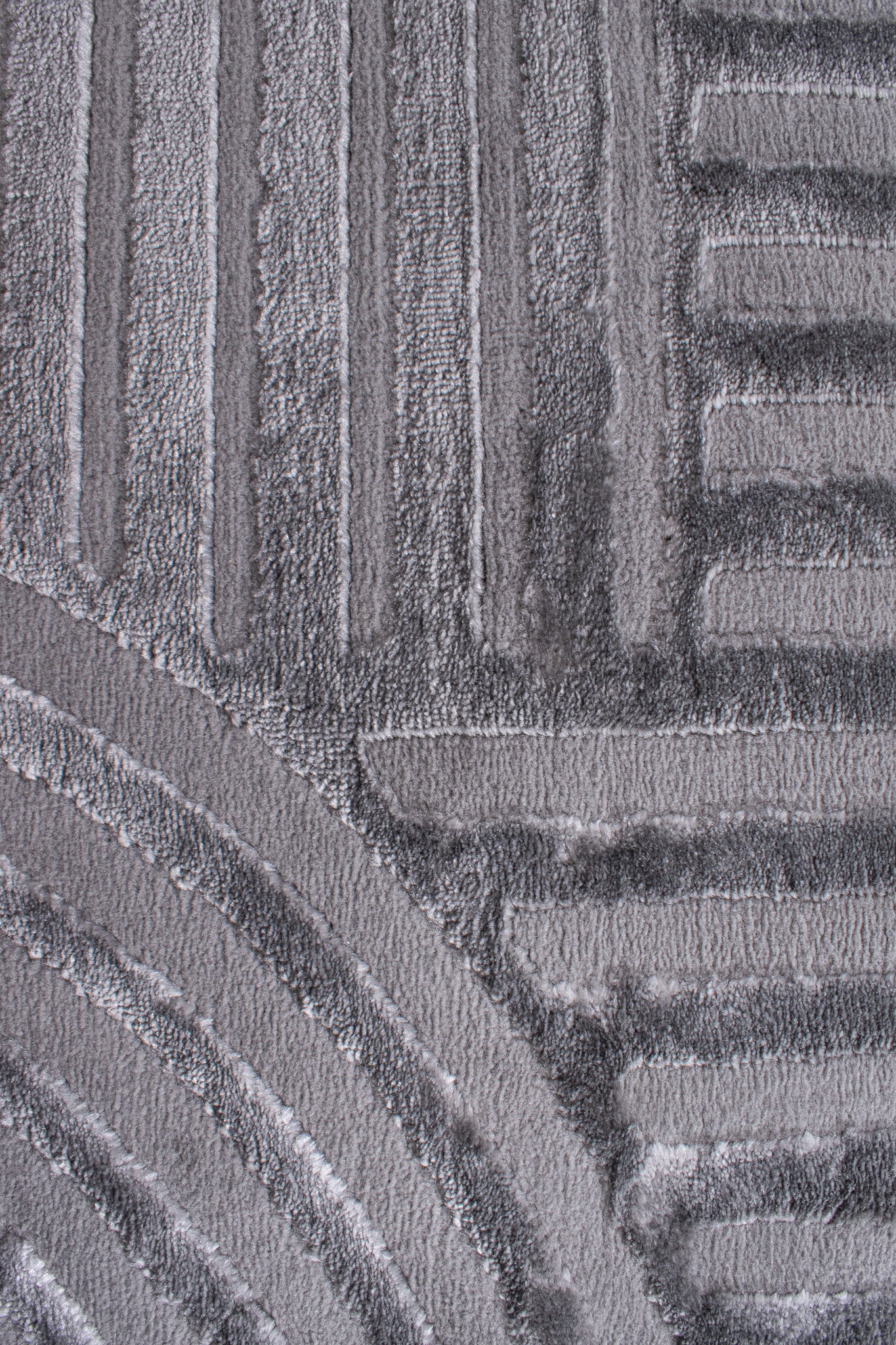Tapis motif en relief gris : BIA163GRI BIANCA