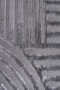 Tapis motif en relief gris : BIA163GRI BIANCA