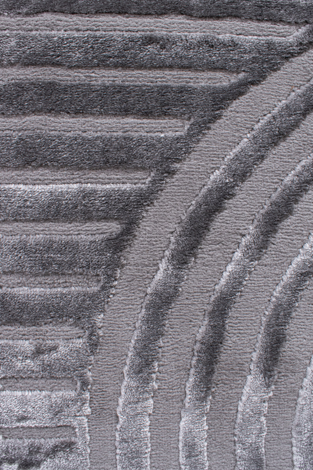 Tapis motif en relief gris : BIA163GRI BIANCA