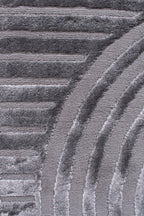 Tapis motif en relief gris : BIA163GRI BIANCA