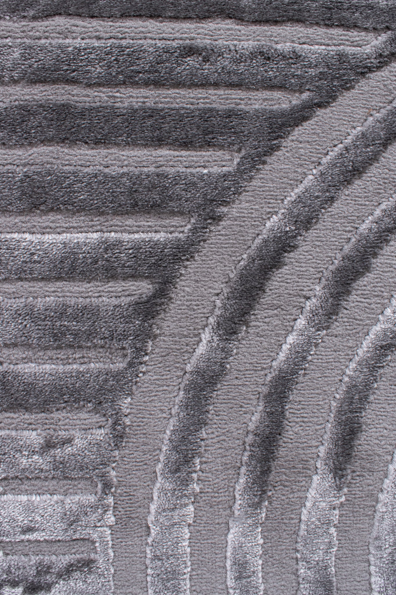 Tapis motif en relief gris : BIA163GRI BIANCA