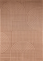 Tapis motif en relief mocca : BIA163MOC BIANCA