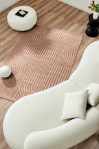 Tapis motif en relief mocca : BIA163MOC BIANCA
