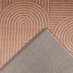 Tapis motif en relief mocca : BIA163MOC BIANCA