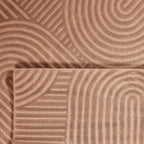 Tapis motif en relief mocca : BIA163MOC BIANCA