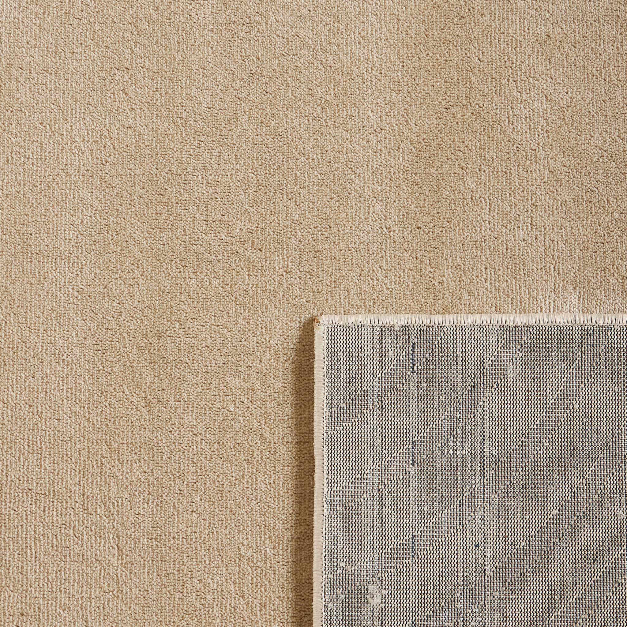 Tapis poils ras motif arc en relief beige : BLO1030BEI BLOOM