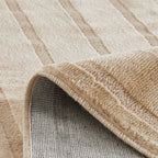 Tapis poils ras motif arc de cercle en relief beige : BLO1037BEI BLOOM