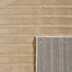 Tapis poils ras motif en relief beige : BLO1042BEI BLOOM