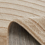 Tapis poils ras motif en relief beige : BLO1042BEI BLOOM